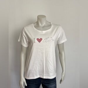 NWT - I ❤️ Elvis White T-shirt. Size: Large